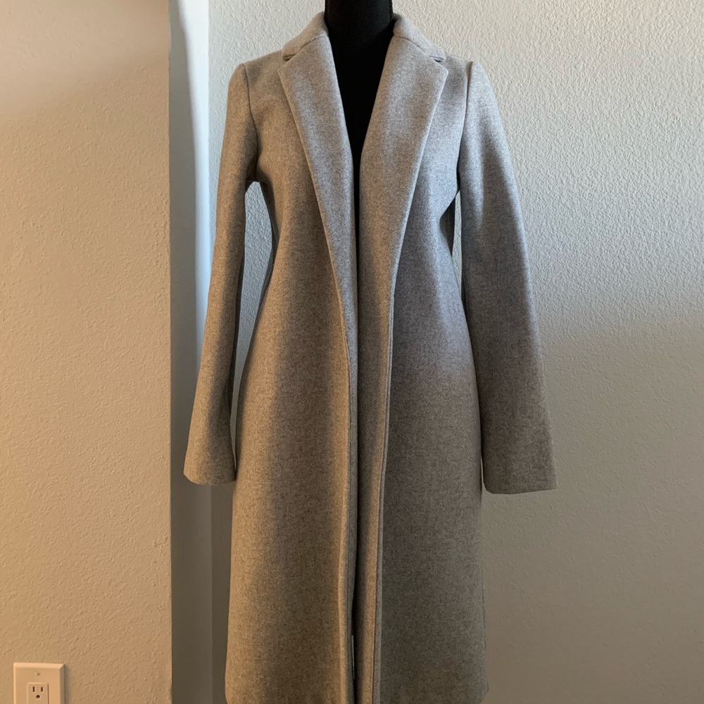 ZARA • Grey Trench Coat With Pickets